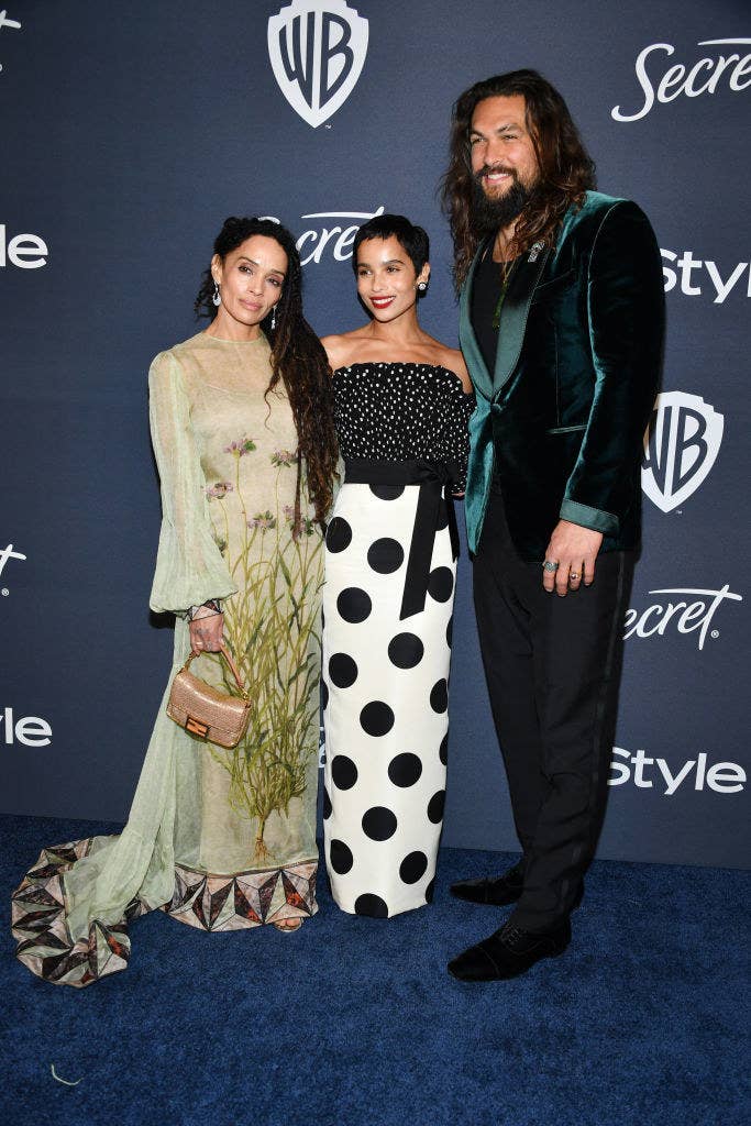 Jason Momoa, Zo Kravitz, And Lisa Bonet Were Family Goals At The Golden  Globes And I Need To Talk About It