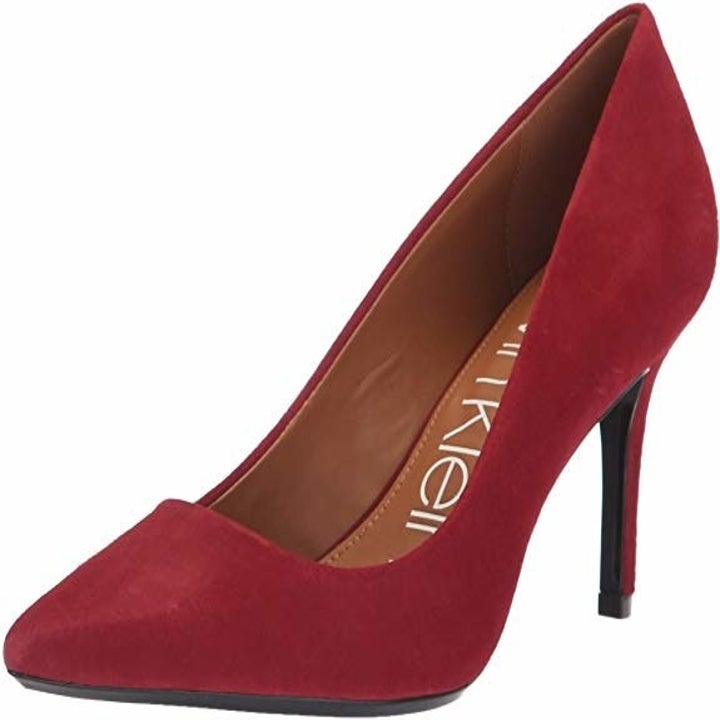 the heels in suede red