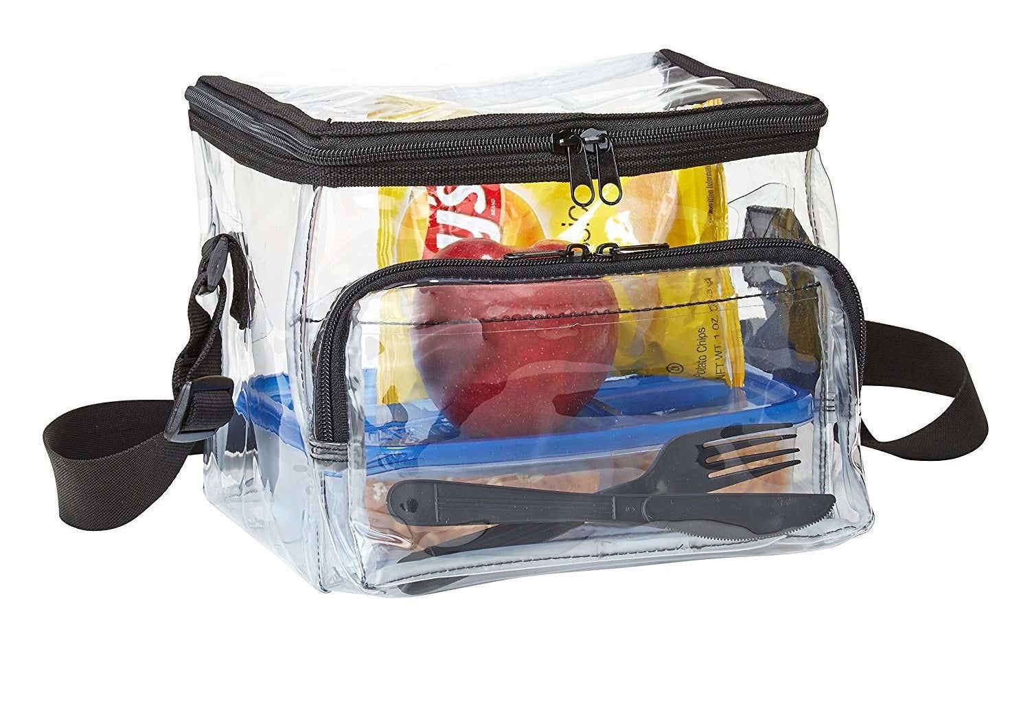 Large Clear Lunch Bag Heavy Duty Clear Lunch Box with Adjustable