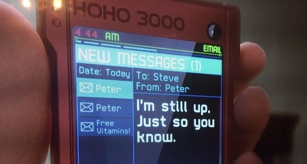 A text from Peter saying "I'm still up, just so you know"