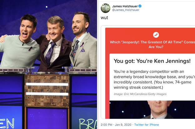 James Holzhauer Got Ken Jennings On This "Jeopardy!" Quiz, So It's Accurate 2/3 Of The Time