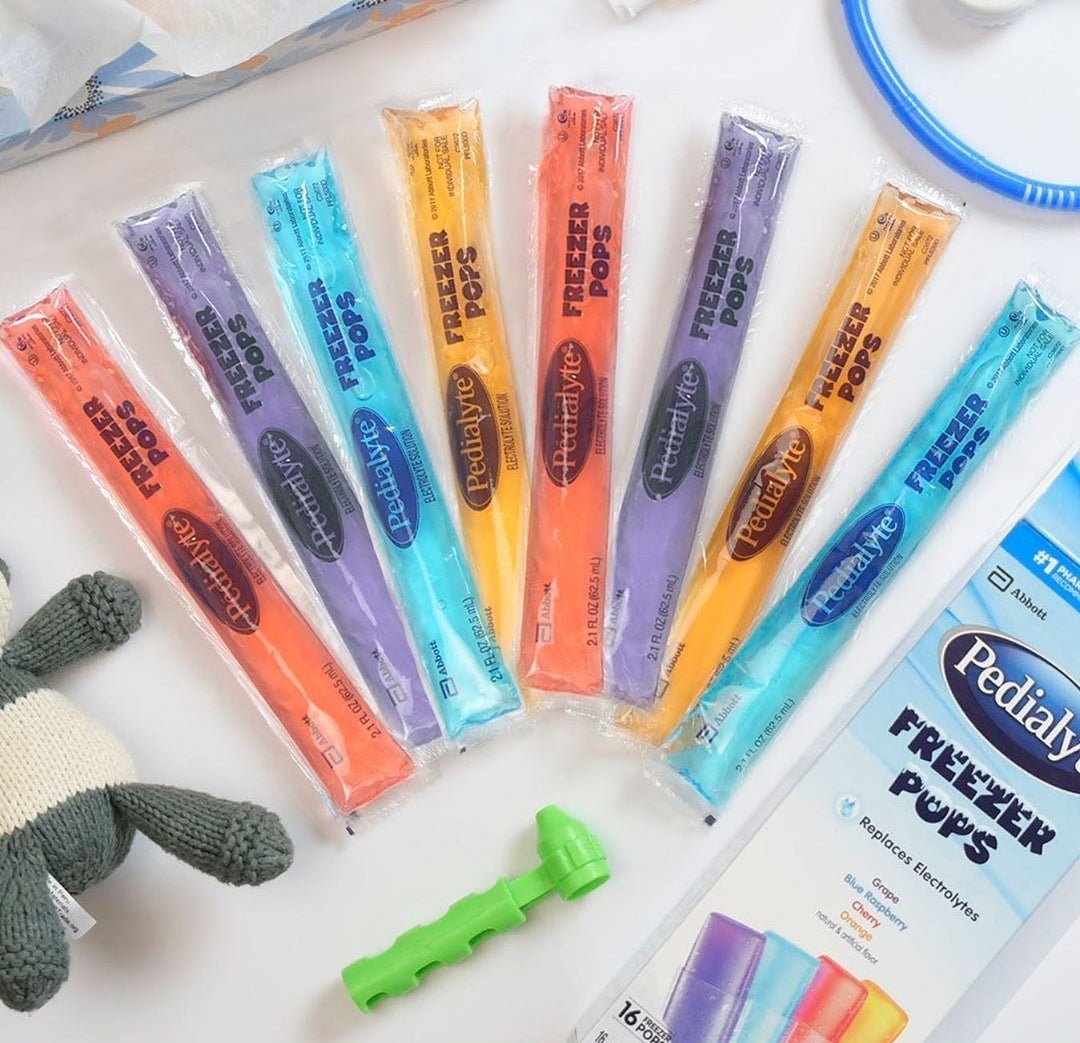 A pack of Pedialyte freezies