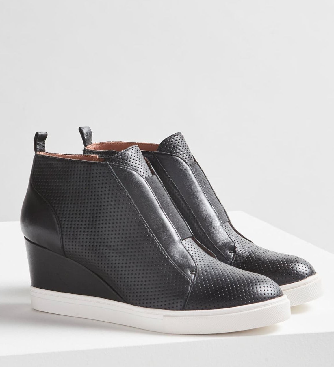 the leather wedges with a sneaker sole