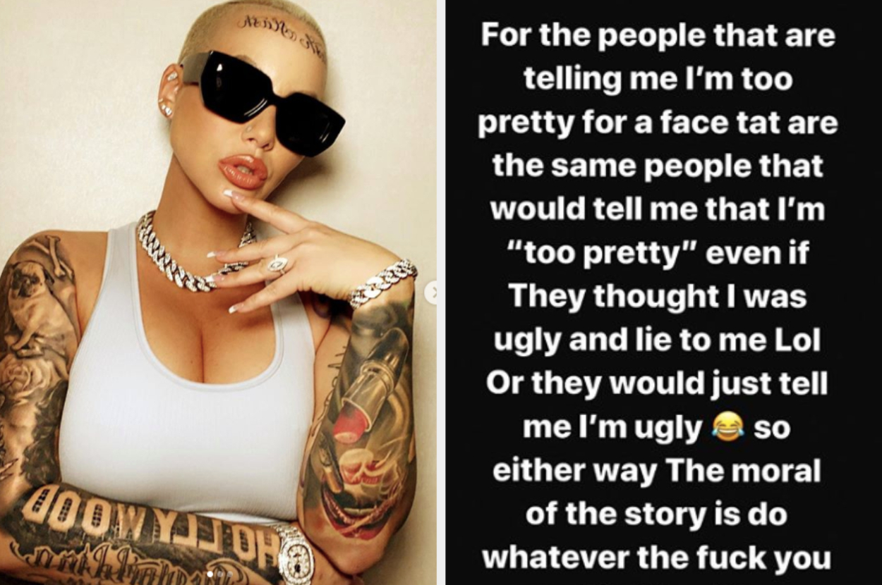 Amber Rose Makes Big Announcement Face Tattoo Missing What Happened