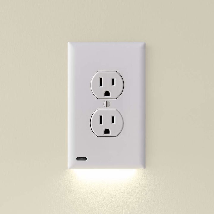 Standard outlet with light glowing from bottom