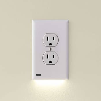 Outlet with the light glowing underneath