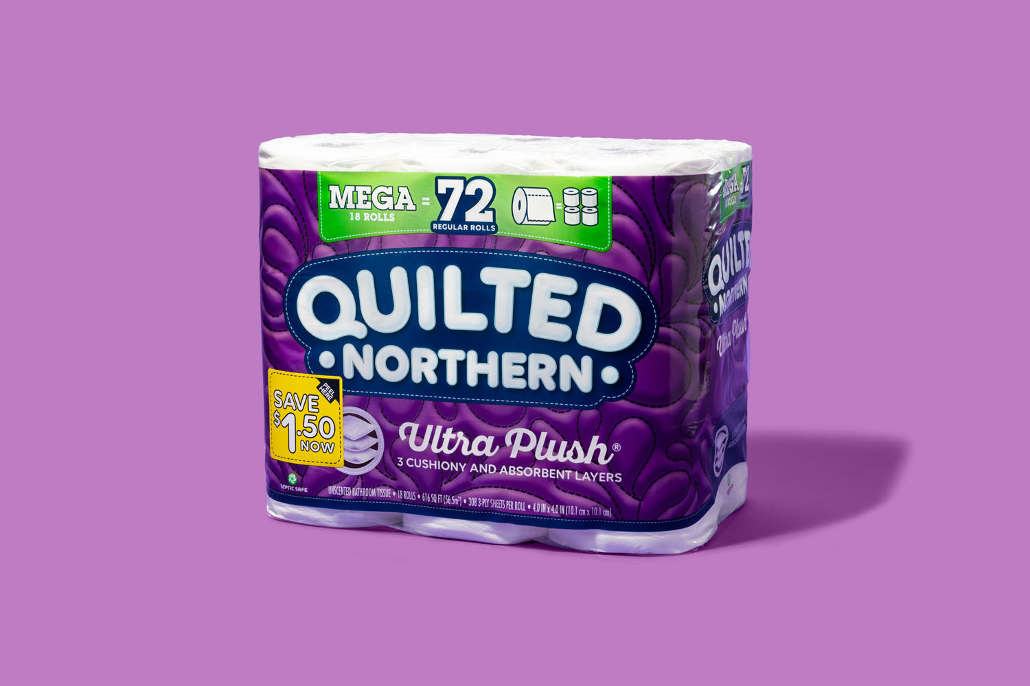 Quilted Northern Bathroom Tissue Ultra Plush Unscented - 9 CT, Toilet  Paper