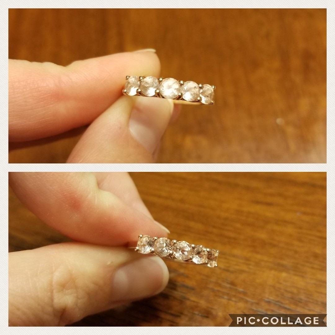 before and after of a cloudy diamond looking shiny 