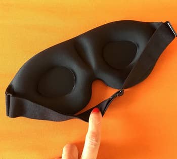 underside of sleep mask to show contour 