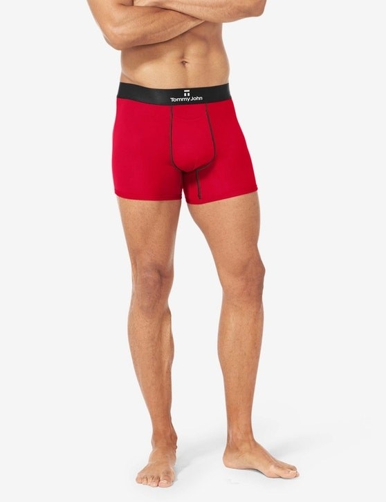 Tommy John Second Skin Boxer Briefs - Size XL - NWT - 8 Inseam - Haute Red