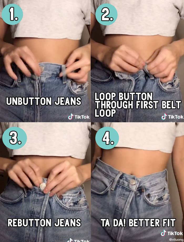 How To Tighten Loose Jeans Waist Tiktok