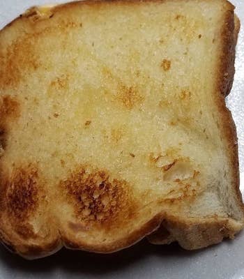 a reviewer photo of a grilled cheese that was made using the toaster bags