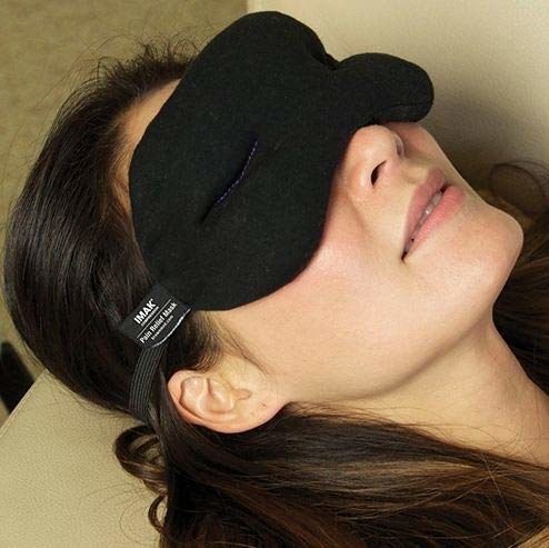 model wearing the therapy eye mask 