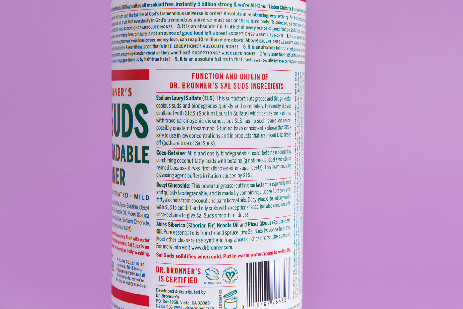 Top 5 uses for Dr Bronner's Sal Suds, Is Sal Suds Safe?