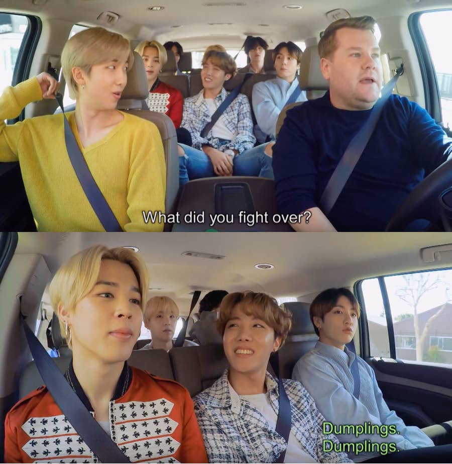 bts finally did carpool karaoke with james corden and their rapping even had cardi b shook
