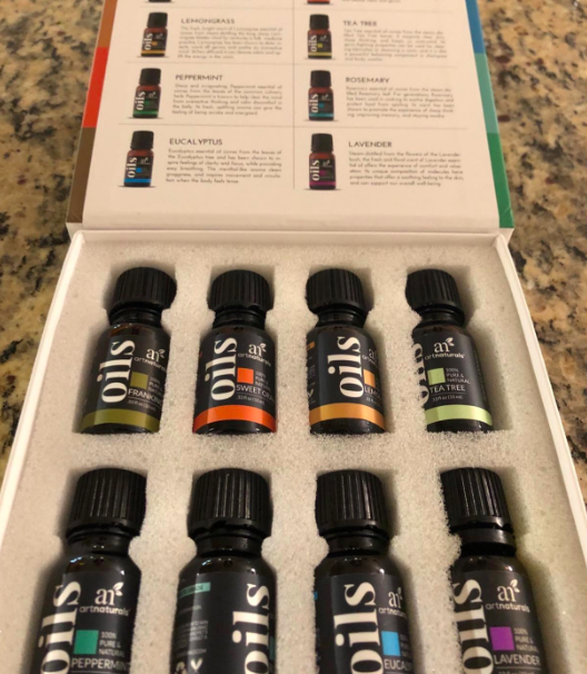 the box of the essential oils