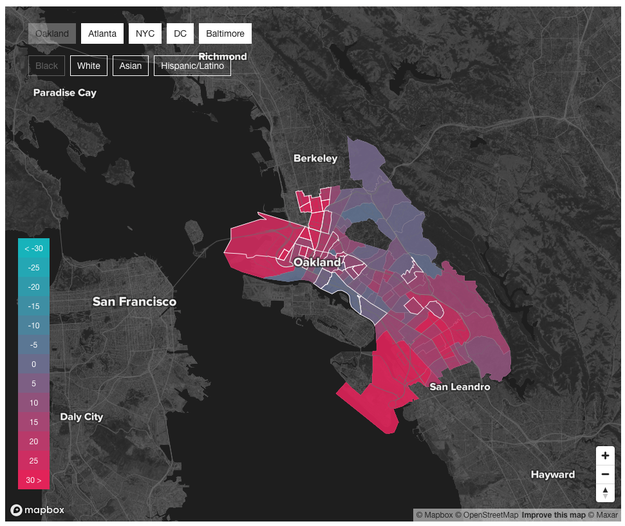 Atlanta Gentrification Map 2020 Neighborhood Gentrification And White Flight Maps In New York, Atlanta,  Baltimore, Washington And Oakland