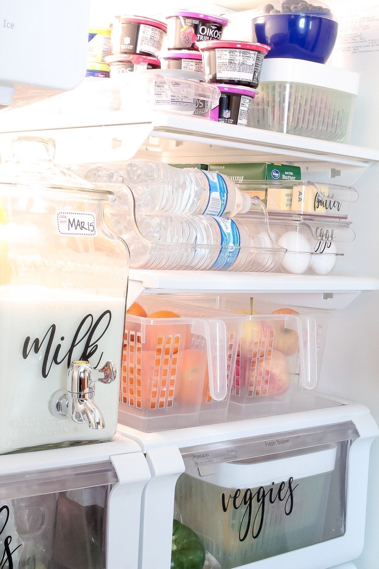 How to maximize your fridge space 🏡#asmr #organization #milk #fridge , Organizing The Fridge