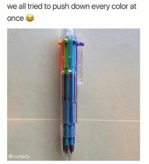multicolored pen