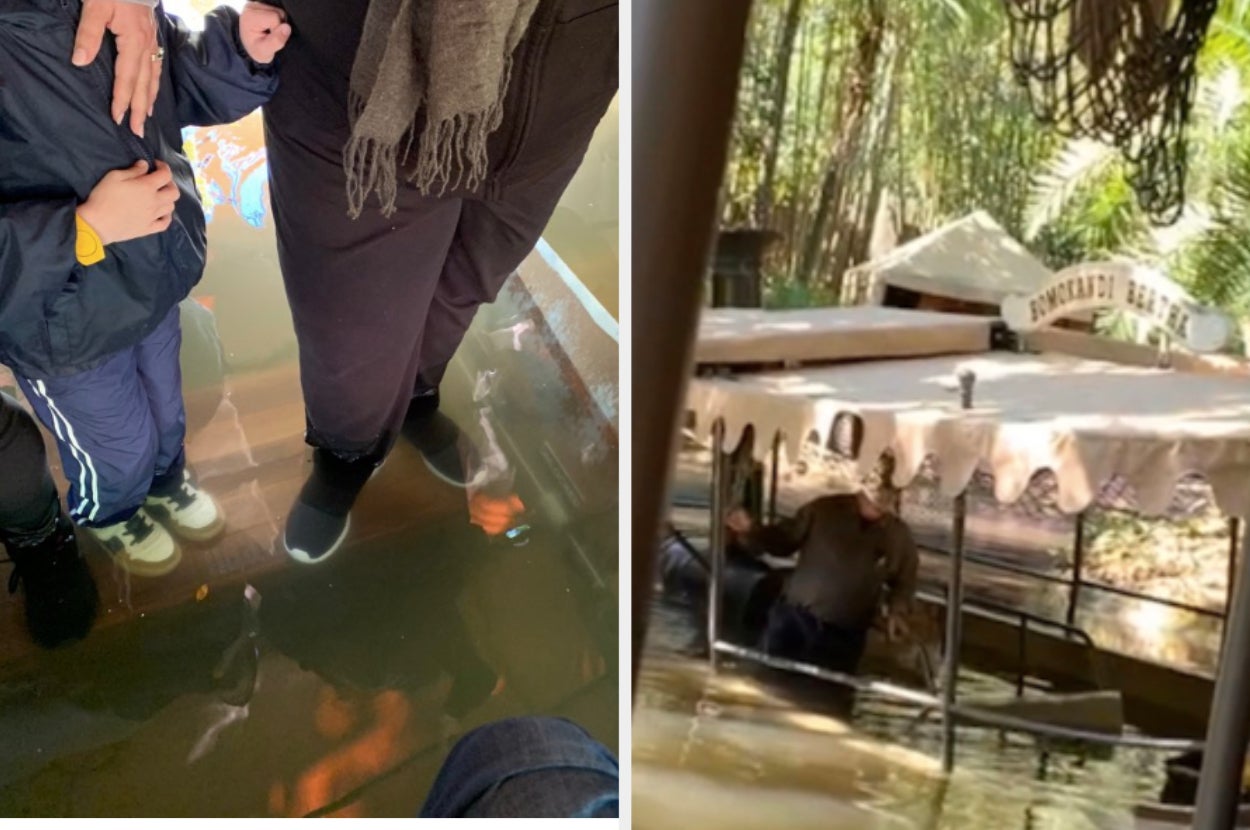 フロリダのディズニーワールドで、ジャングル・クルーズが沈没