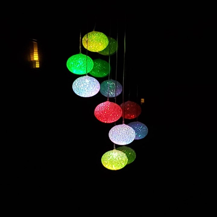 the wind chimes at night