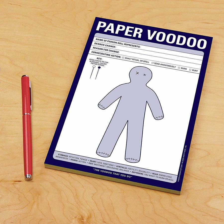 Knock Knock Paper Voodoo Note Pad - Anxiety Gone