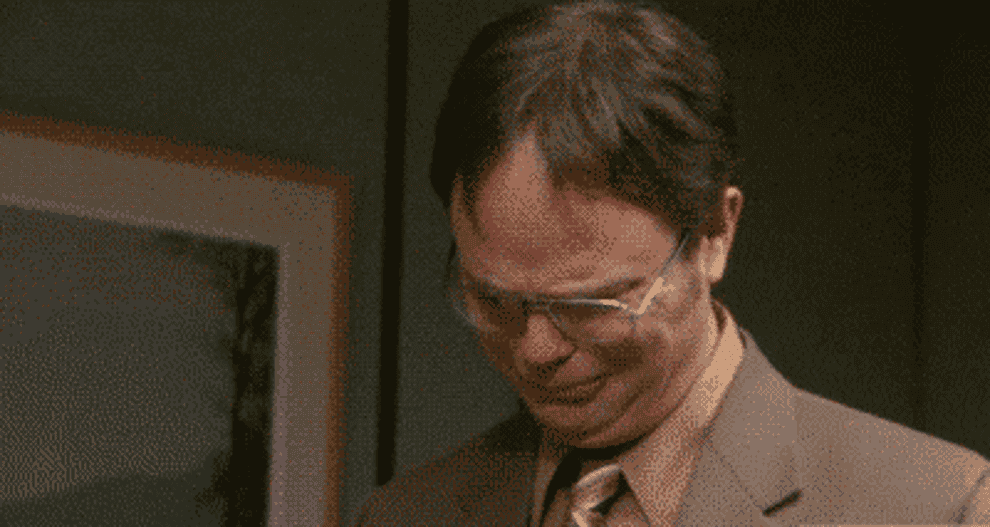 A gif of Dwight from The Office saying, &quot;Thank You&quot;