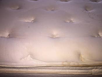 The same mattress with the stain virtually all gone