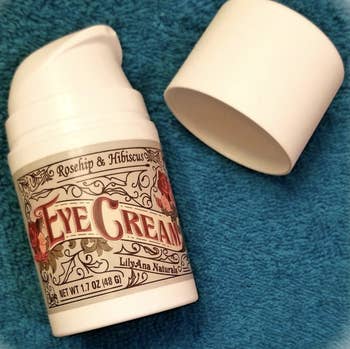Reviewer pic of the bottle of eye cream 