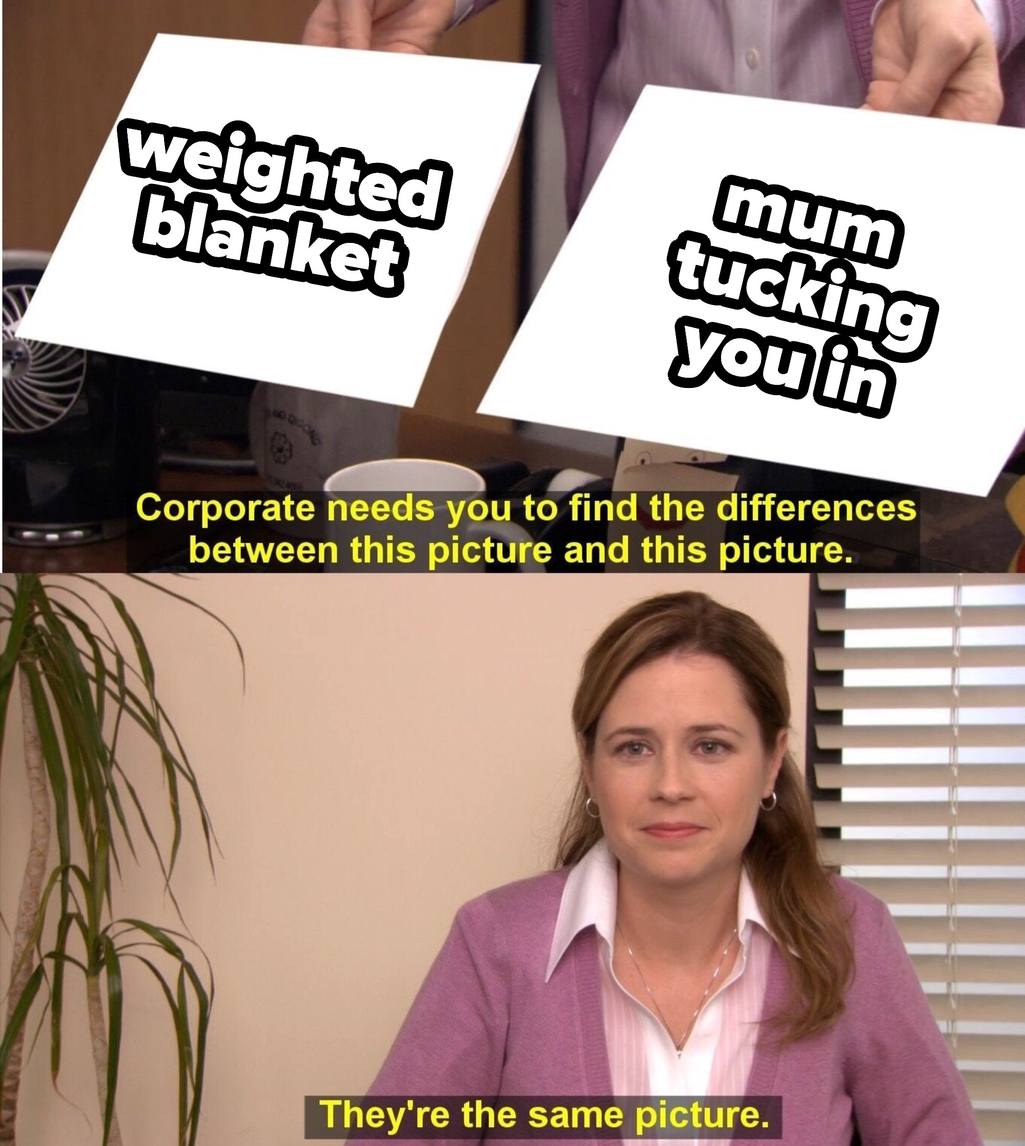 Weighted blanket online funny