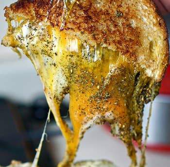 Photo of grilled cheese with za'atar 