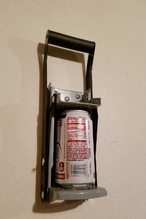 Wall mounted crusher with can inside 