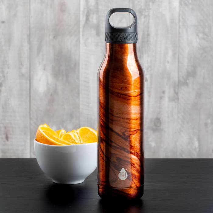 The marbled brown water bottle