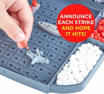 a close up on the battleship board games