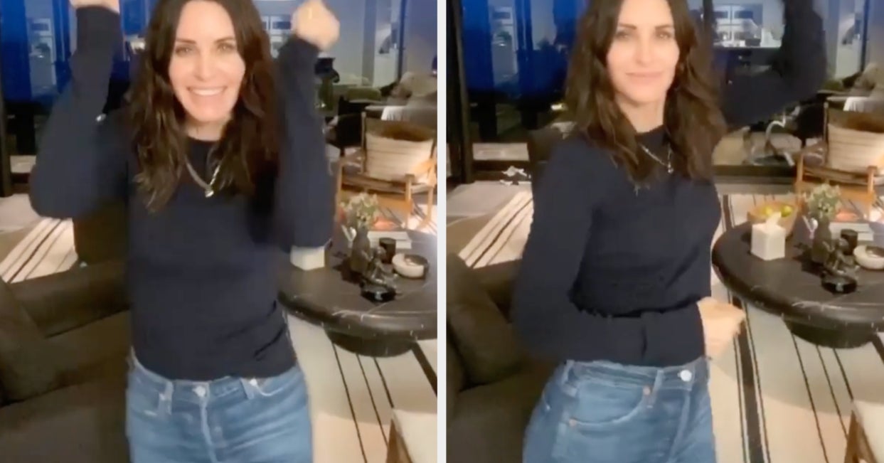 Courteney Cox Posted Her "Quarantine" Dance Moves On TikTok And Matthew(02)
