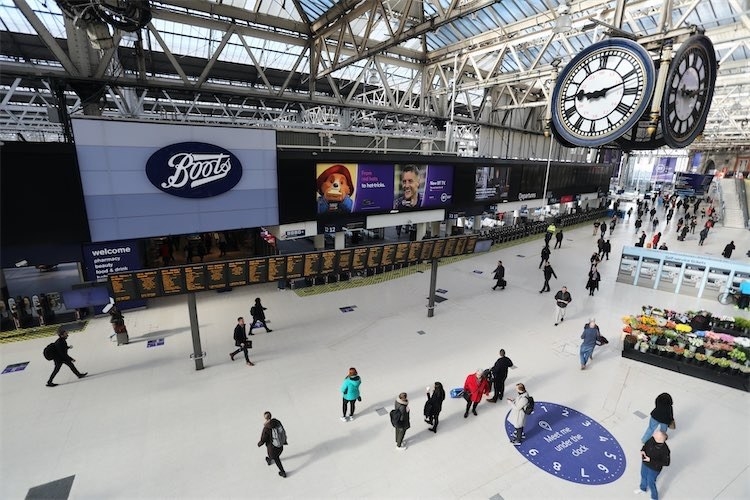 Commuters at Waterloo Station on March 16.