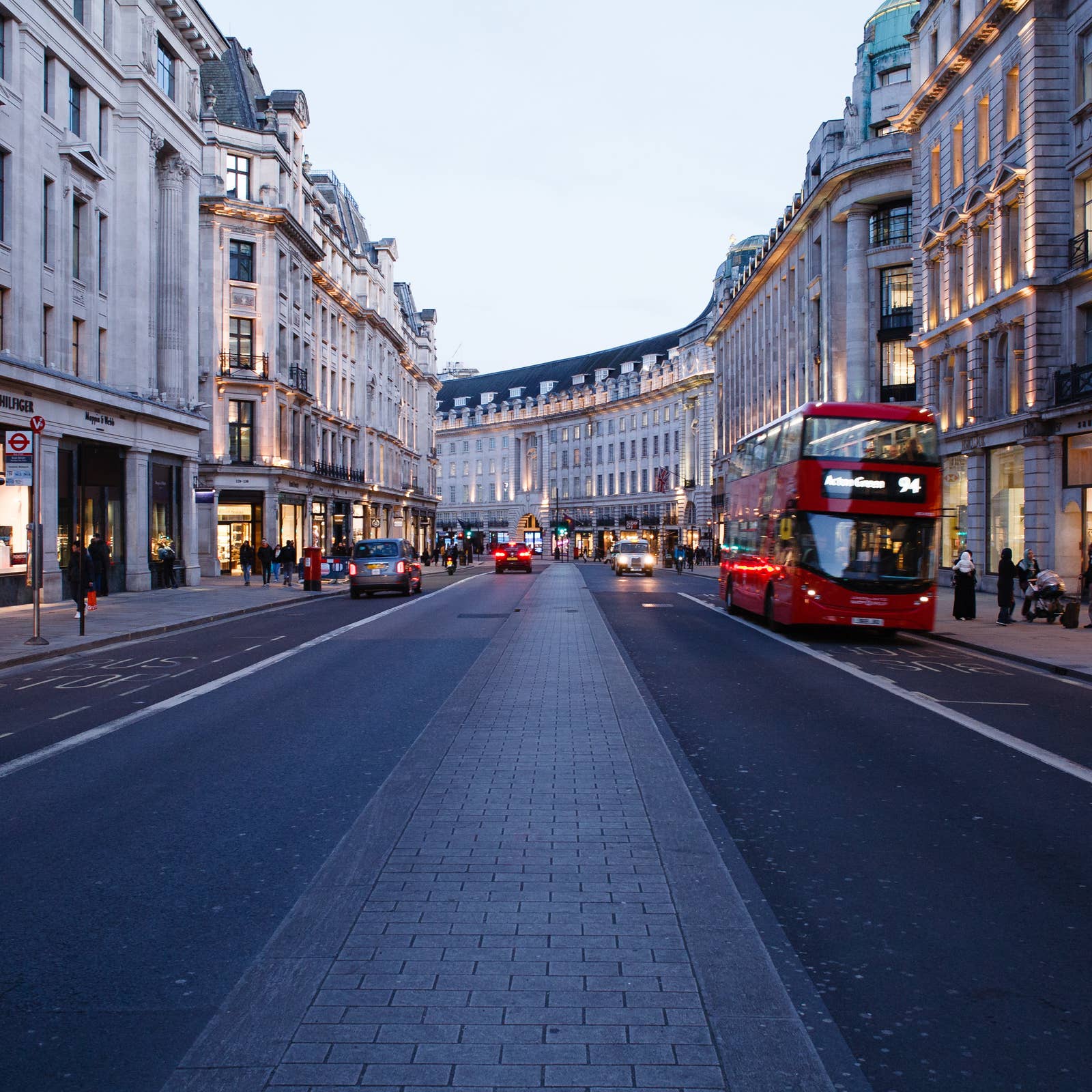 A near-empty Regent Street on March 16.