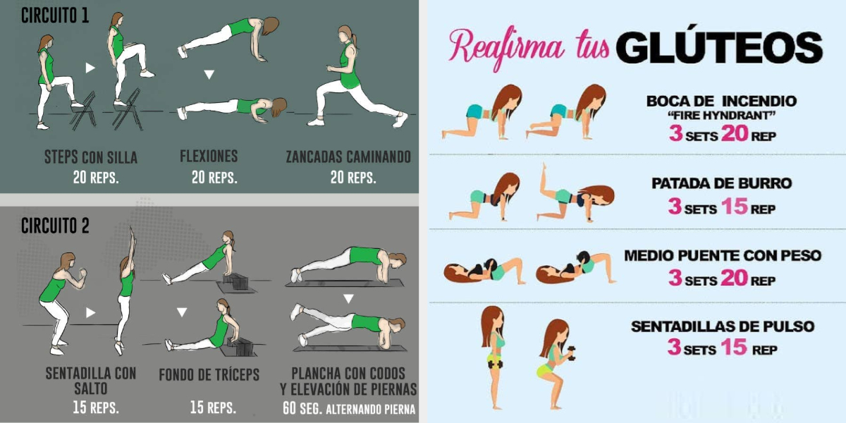 Infografía sobre crear un circuito de entrenamiento en casa