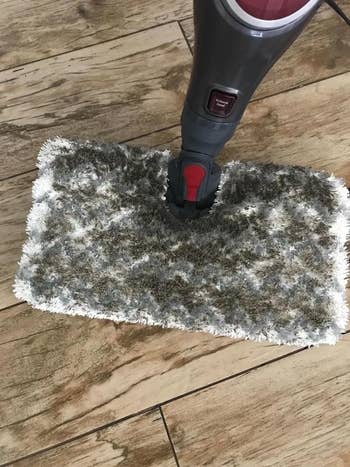 Reviewer photo of used Shark steam mop pad