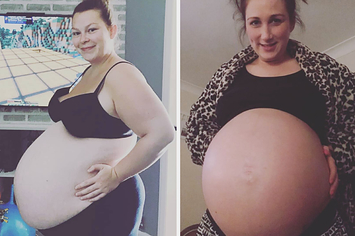 Nine Month Quadruplet Pregnant Belly Pregnantbelly