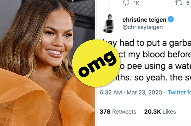 Chrissy Teigen Responded To Claims That Coronavirus Testing Is Invasive  By Sharing Graphic Tweets About Giving Birth