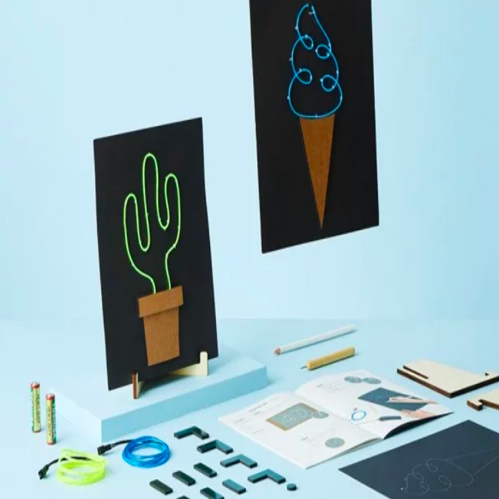 A cactus and ice cream light kit