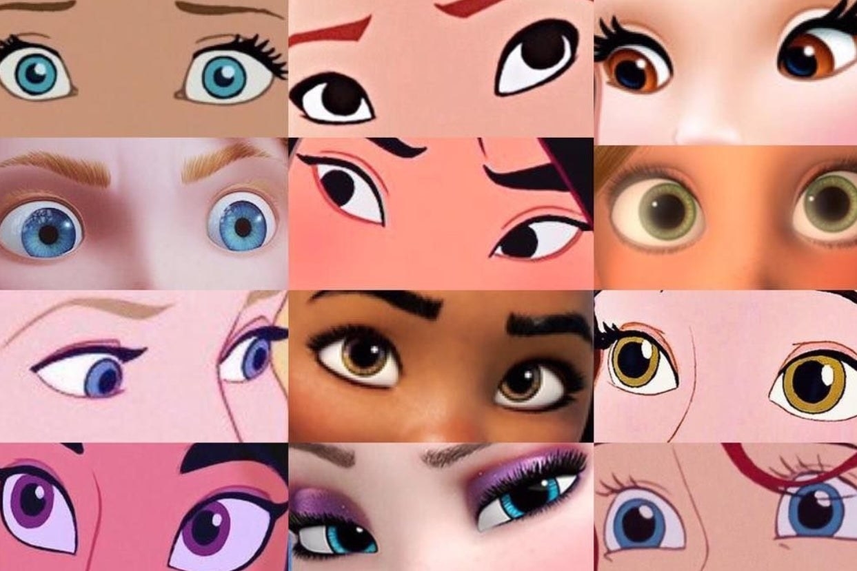 Глаз принцессы. Глаза мультяшные. Разные стили рисования глаз.