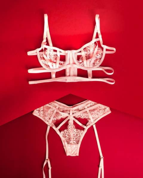 Buy La Senza Heavy Push UP Padded Bralette and Panty Luxury Collection  Lingerie Set-Size- 34 Red at