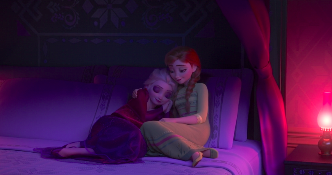 Elsa and Anna went to bed in full makeup in Frozen 2. 8.When. 