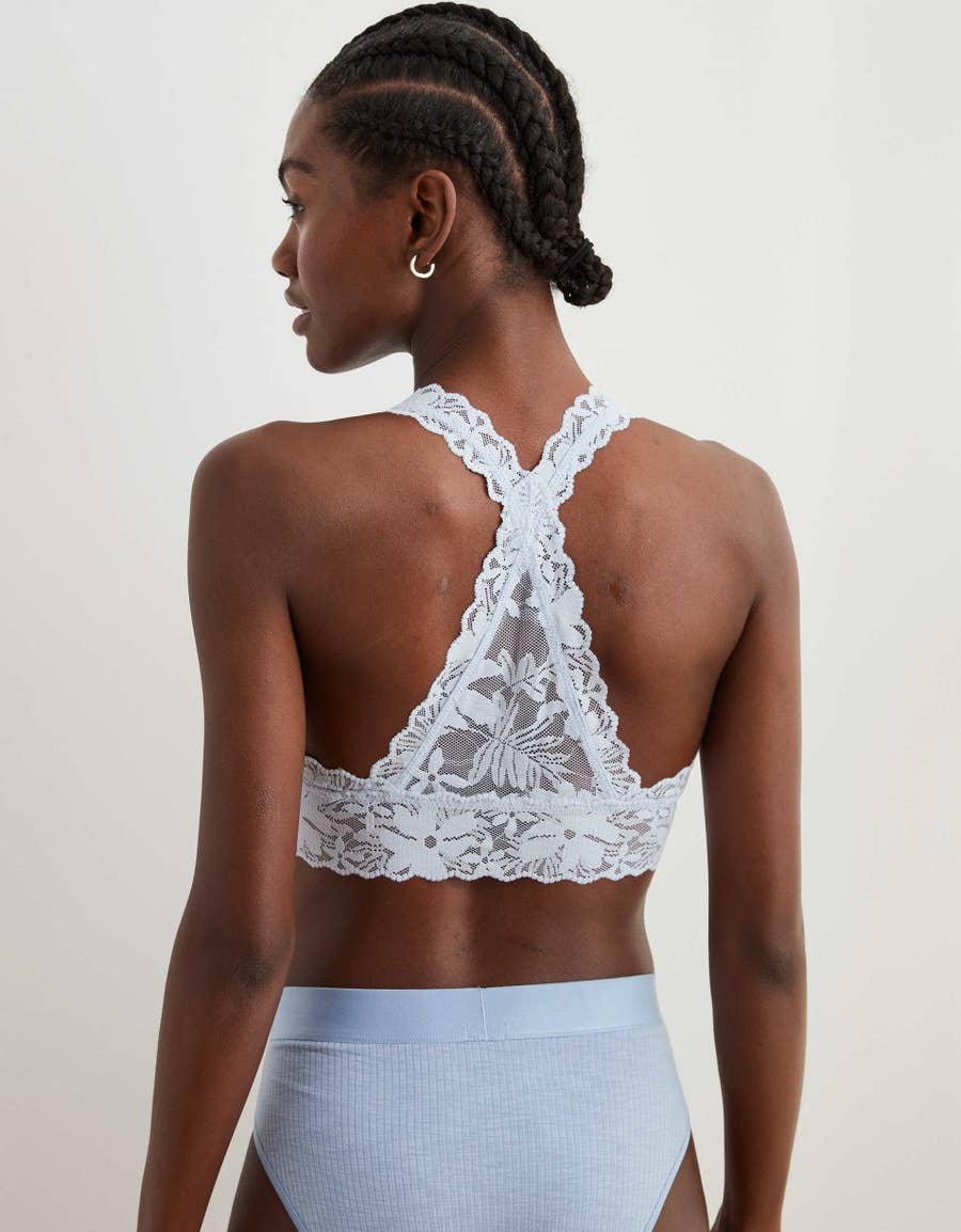 Aerie Garden Party Lace Padded Racerback Bralette