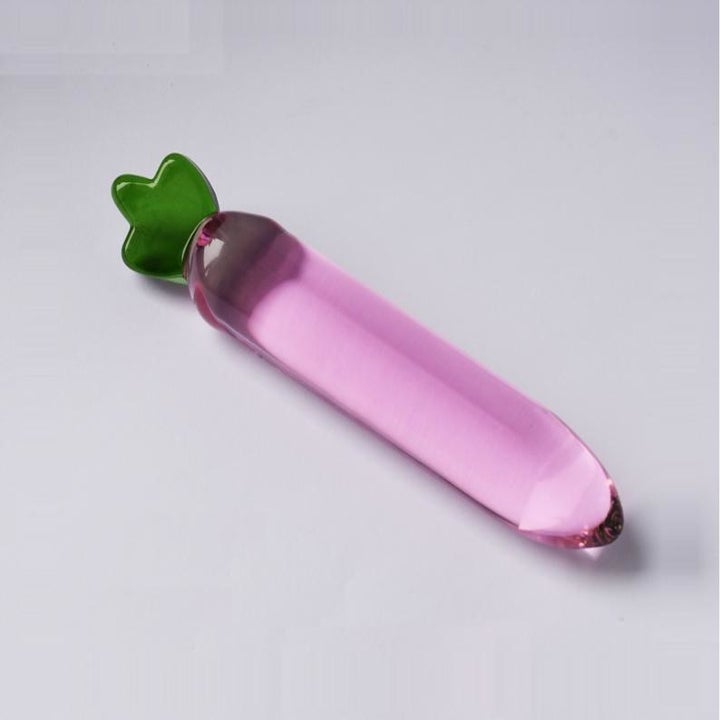 the pink glass radish toy 