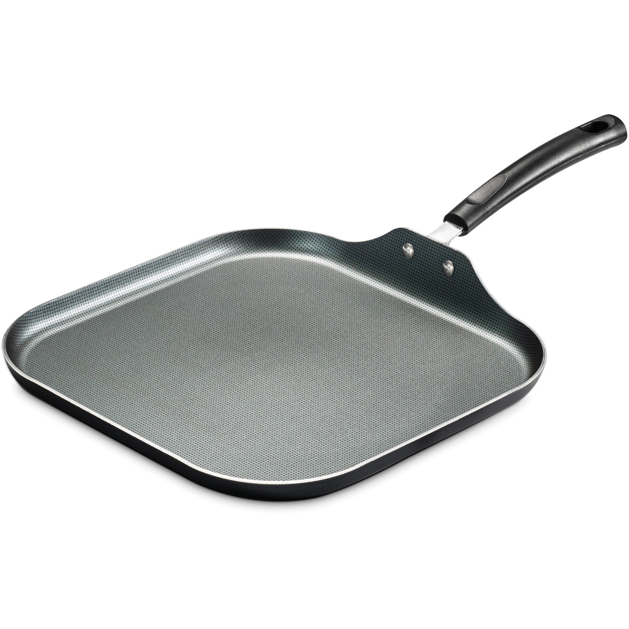 a grey square grill pan