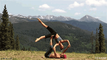 GIF of people doing yoga