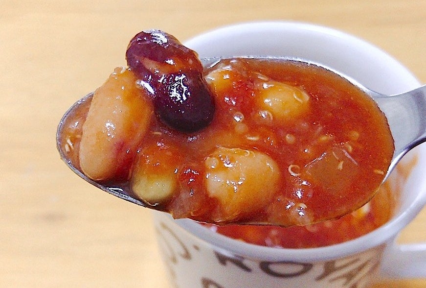 成城石井のオススメのフード「5種豆と有機キヌアのごろごろミネストローネ」